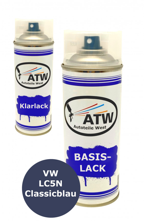 Autolack für VW LC5N Classicblau+400ml Klarlack Set